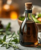 Aceite de oliva trufado utilizado en platos como ensaladas, pastas y carnes para realzar su sabor gourmet.